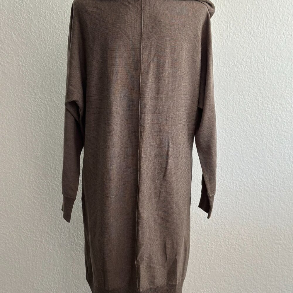 Tahari 100% Extrafine Merino Wool Cowl Neck Sweater Dress Size: Large - Picture 6 of 9